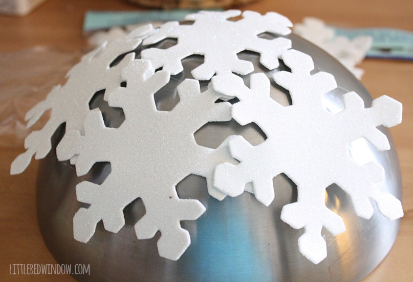 Easy DIY Snowflake Candle Holder| littleredwindow.com | This would be a fun project to make with older kids! 