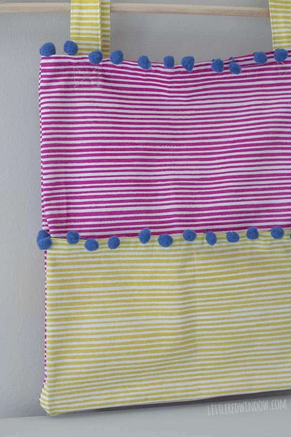 Sew up an adorable Tea Towel Tote in way less than an hour and with only a few seams!