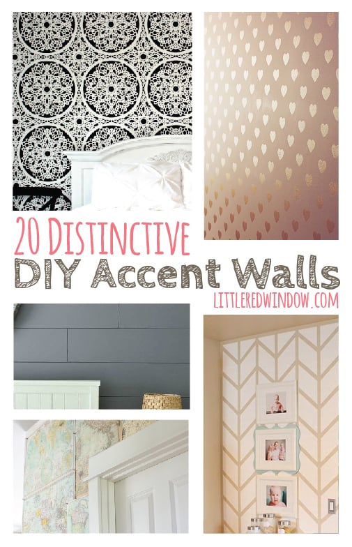 20 Gorgeous and Distinctive DIY Accent Walls | littleredwindow.com