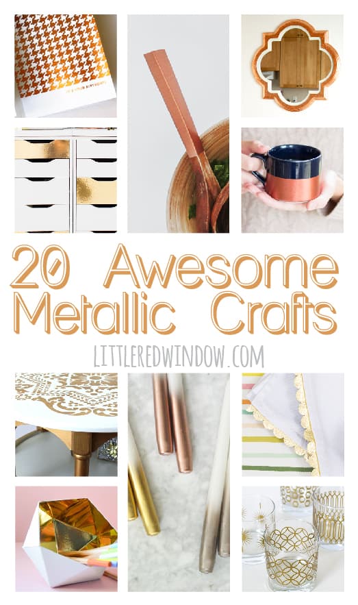 20 Awesome Metallic Crafts That Shine! | littleredwindow.com