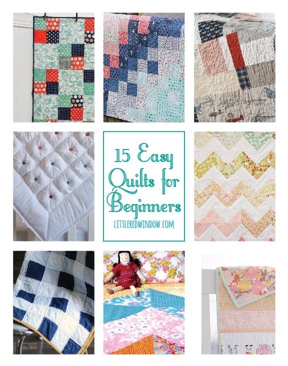 15 Easy Quilts for Beginners | littleredwindow.com