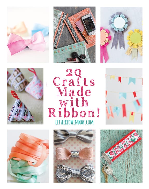 20 Crafts Made with Ribbon! | littleredwindow.com