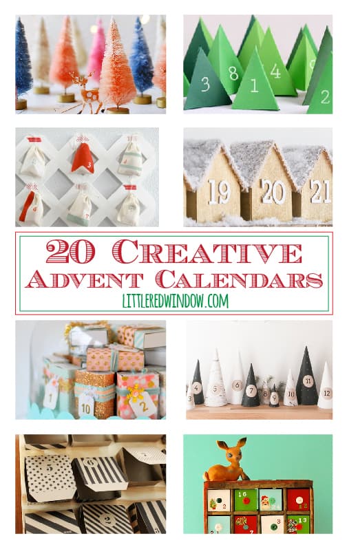 20 Creative Advent Calendars for Christmas! | littleredwindow.com