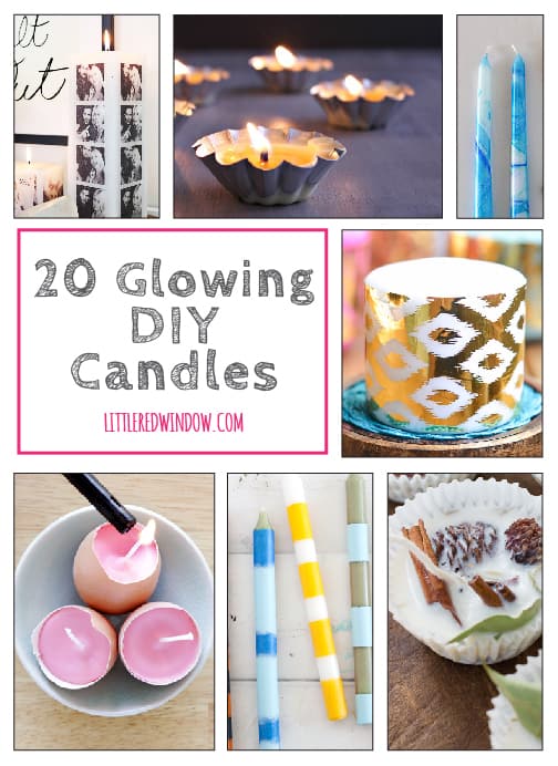 20 Glowing DIY Candles you can make! | littleredwindow.com