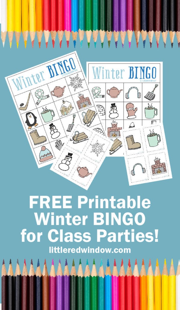 Download a FREE printable Winter BINGO game, perfect for classroom parties!