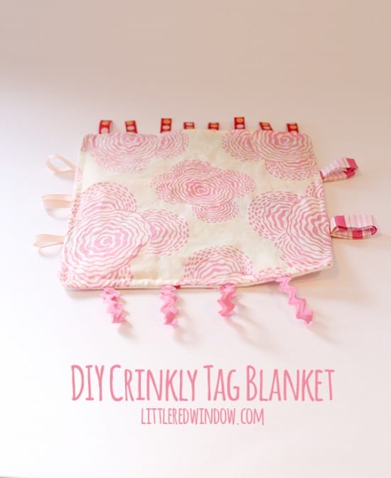 DIY Crinkly Tag Blanket for Baby Little Red Window