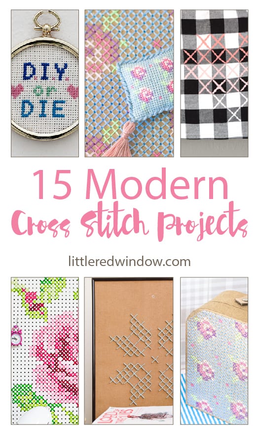 15 Modern Cross Stitch Projects | littleredwindow.com | Cross Stitch isn't just for grandmas anymore!
