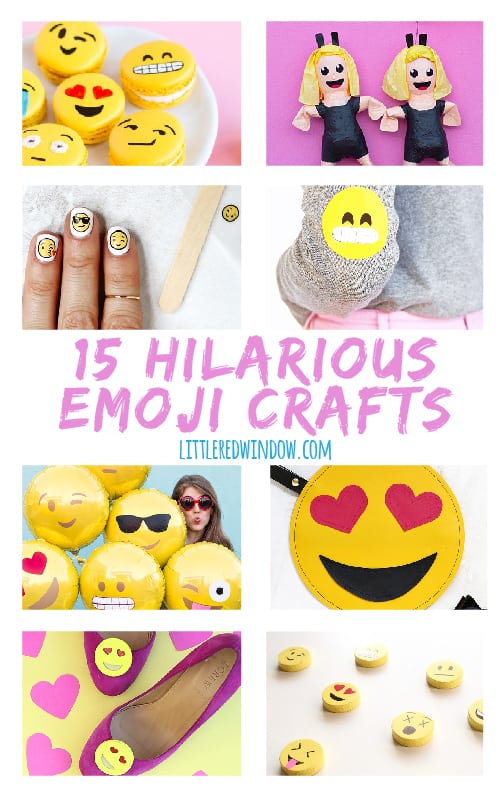 15 Hilarious and Clever Emoji Crafts! | littleredwindow.com