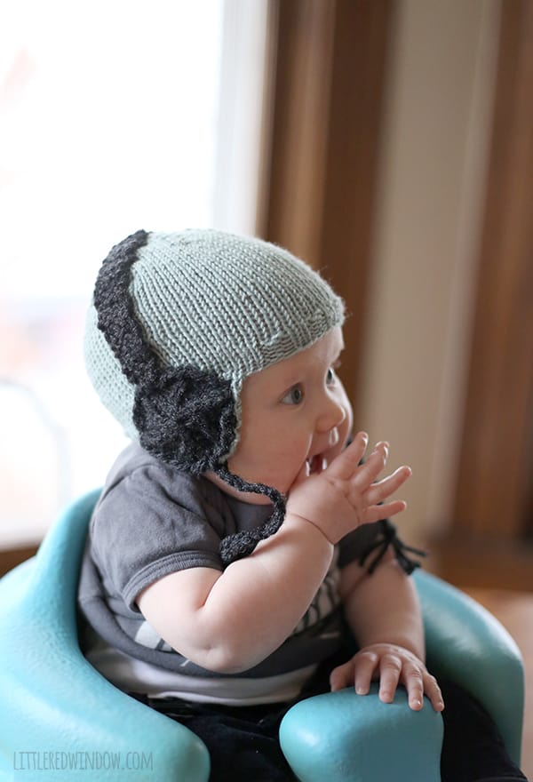 Baby Headphone Hat knitting pattern for newborns, babies & toddlers! | littleredwindow.com