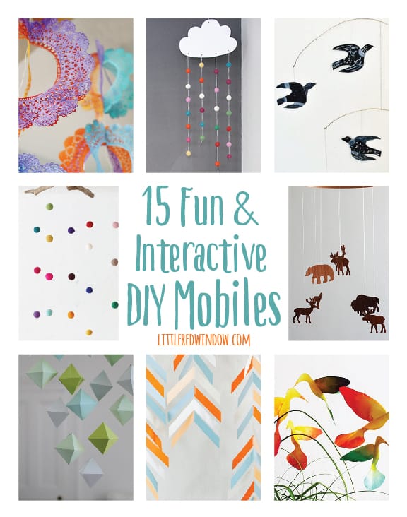 15 Fun and Interactive DIY Nursery Mobiles | littleredwindow.com