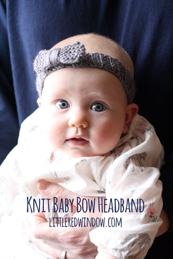 Little Knit Bow Baby Headband Knitting Pattern, learn how to knit a headband for your little one!