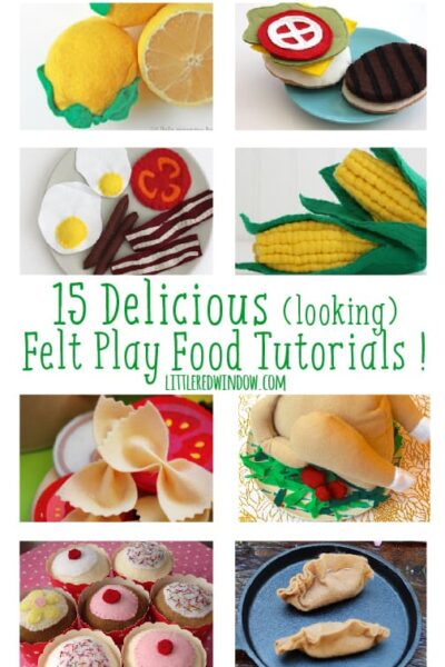 15 Delicious (looking) Felt Food Tutorials, they're all free! | littleredwindow.com