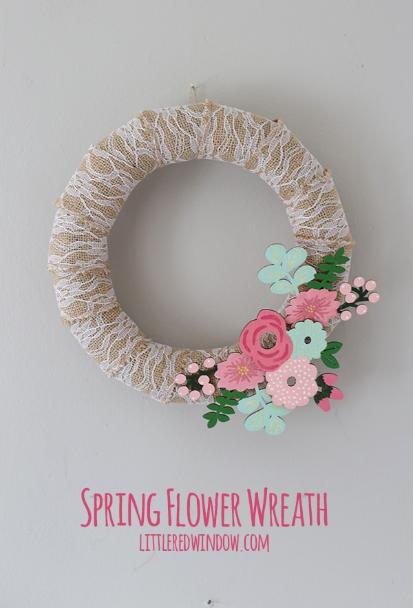 DIY Spring Flower Wreath | littleredwindow.com