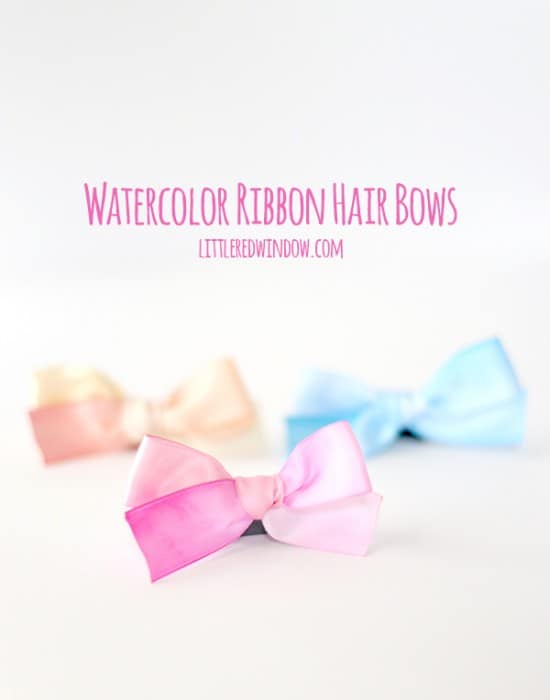 Pretty Ribbon Inbows Handpainted Watercolor Ribbon Bows - Little Red Window