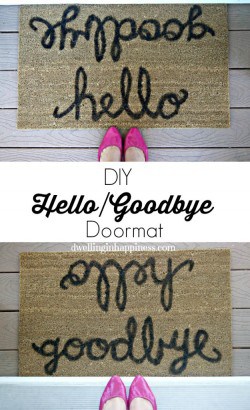Goodbye Mat 15 DIY Doormats and Welcome Mats! - Little Red Window