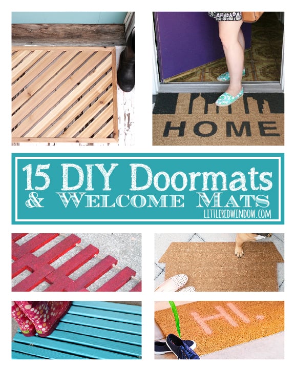 15 Delightful DIY Doormats & Welcome Mats! | littleredwindow.com
