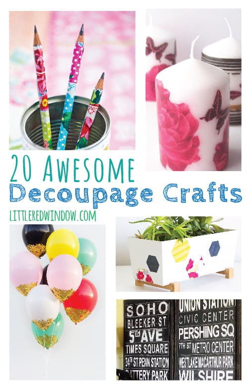 20 Awesome Decoupage Crafts and Projects you can make yourself!