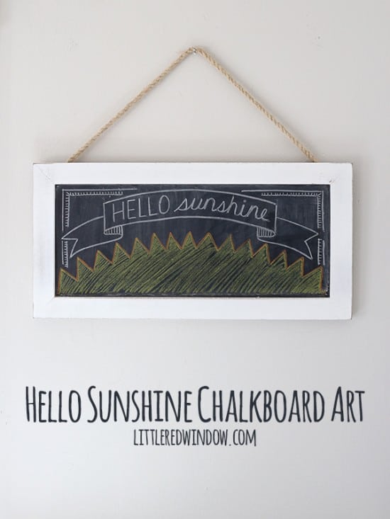 Hello Sunshine Chalkboard Video! - Little Red Window
