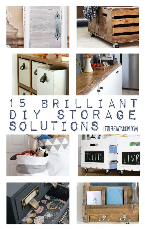 15 Brilliant DIY Storage Solutions! | littleredwindow.com
