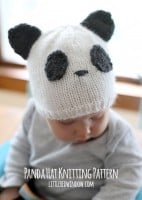 Sweet Panda Hat Free Knitting Pattern! | littleredwindow.com