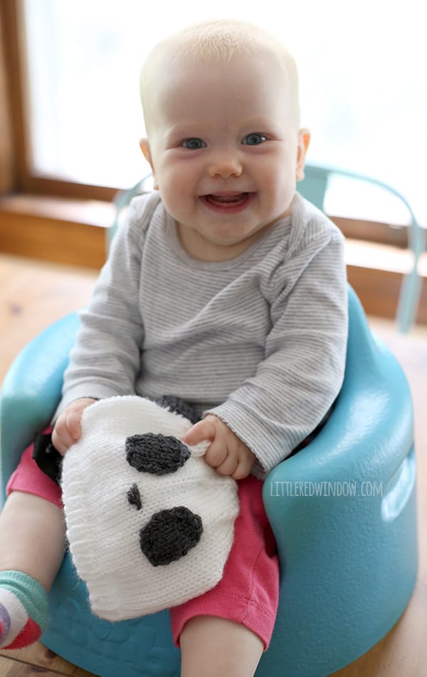 Sweet Panda Hat Free Knitting Pattern! | littleredwindow.com