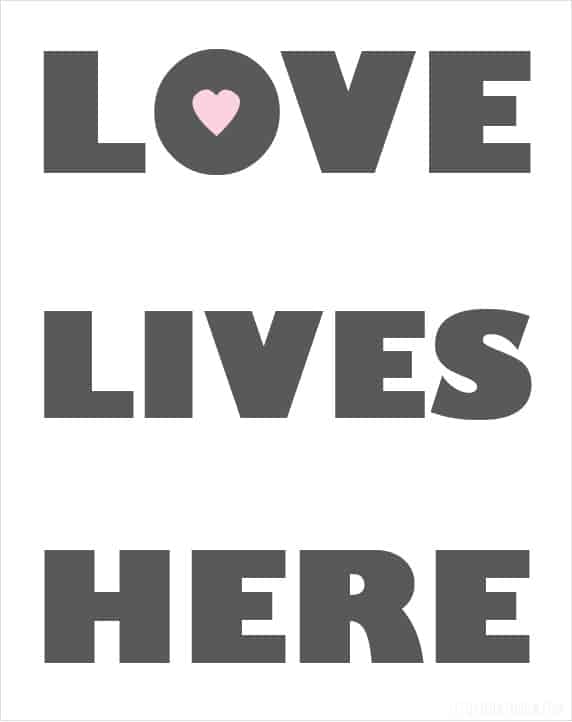 LoveLives Here Free Printable from littleredwindow.com!