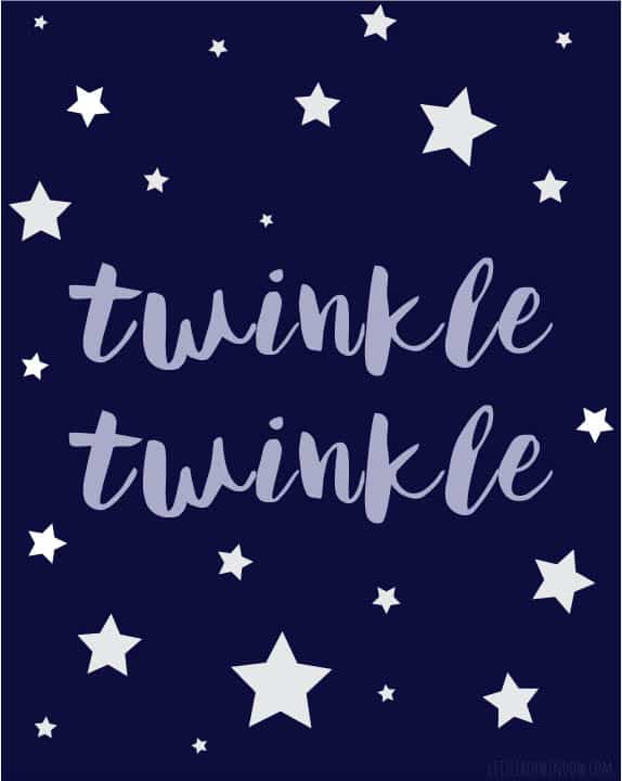 Free Twinkle Twinkle Little Star Printable Art! 