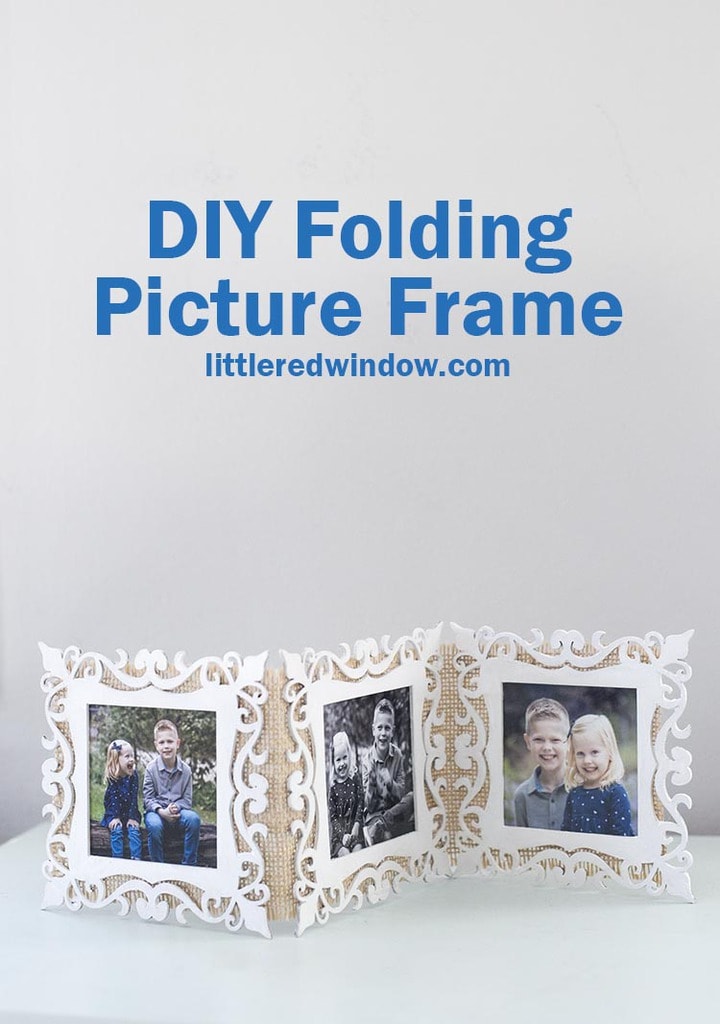 This cute folding picture frame is so quick and easy to make and it makes a GREAT gift!