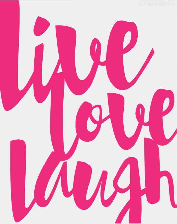 Live, Laugh, Love Free Printable Artwork! | littleredwindow.com