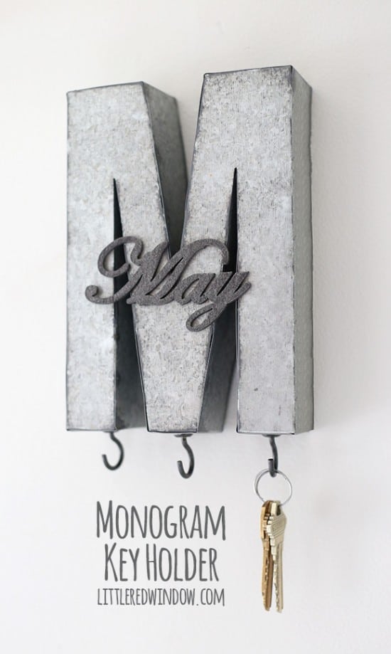 Monogrammed DIY Key Holder Little Red Window