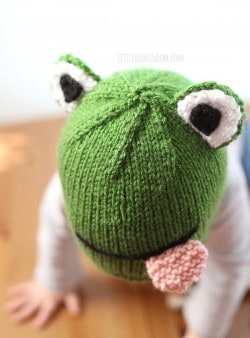 Funny Frog Hat Knitting Pattern - Little Red Window