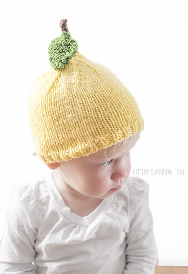 Little Lemon Hat Knitting Pattern for Babies! | littleredwindow.com