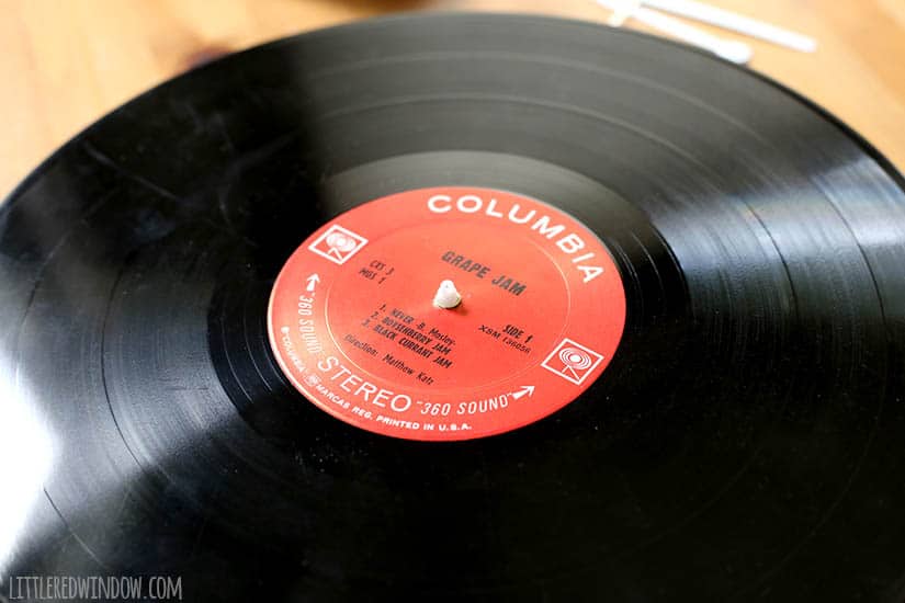 DIY Record Clock from an old LP! | littleredwindow.com