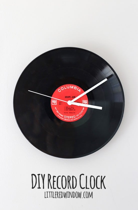DIY Record Clock Little Red Window