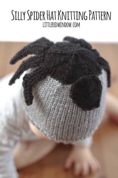Silly Spider Hat Free Knitting Pattern for newborns, babies and toddlers!! | littleredwindow.com