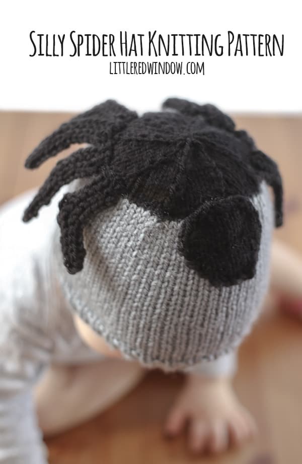 Silly Spider Hat Free Knitting Pattern for newborns, babies and toddlers!! | littleredwindow.com