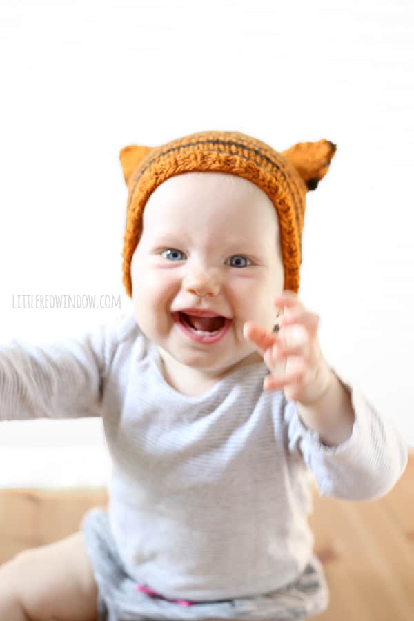 Tiny Tiger Hat Free Knitting Pattern for Babies! | littleredwindow.com