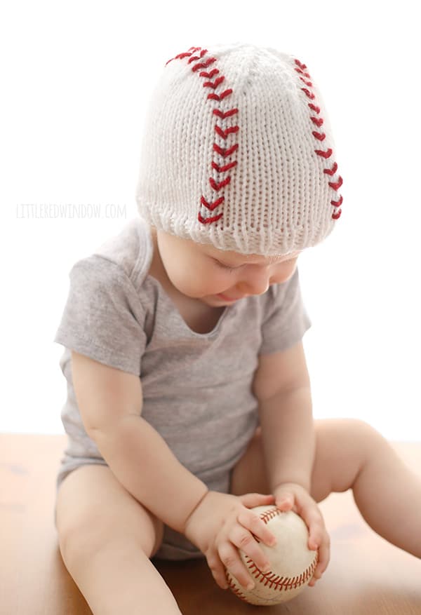 Baby Baseball Hat Knitting Pattern for your cute little slugger