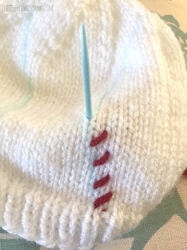 Baby Baseball Hat Knitting Pattern for your cute little slugger! | littleredwindow.com