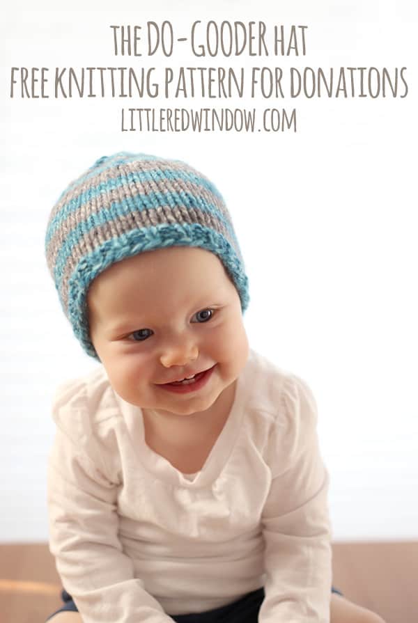 The DoGooder Hat free knitting pattern for donations! A great simple