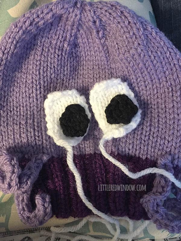 Mini Octupus Hat Free Knitting Pattern, available for babies and toddlers! | littleredwindow.com