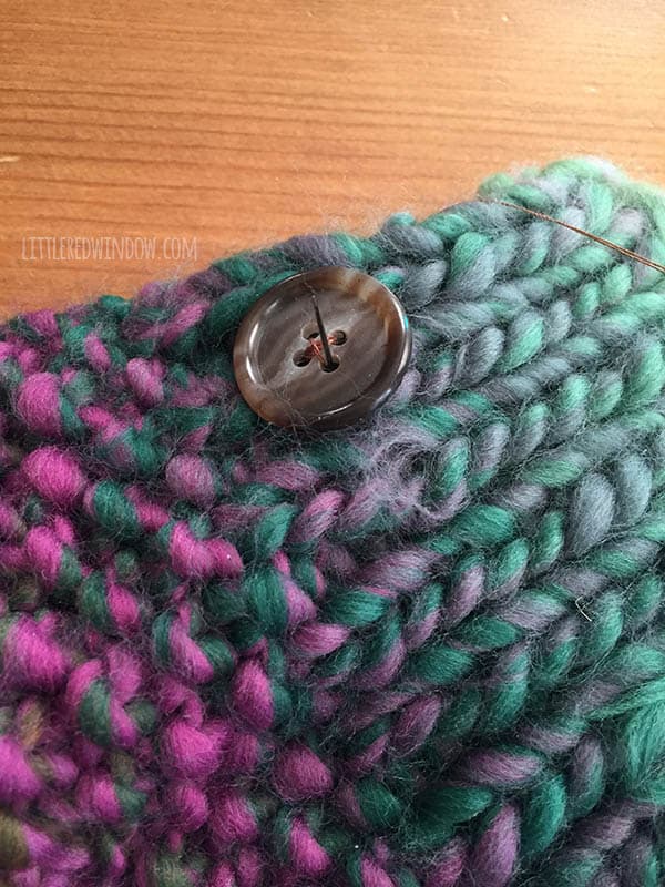The Buttoned Up Cowl Knitting Pattern | littleredwindow.com