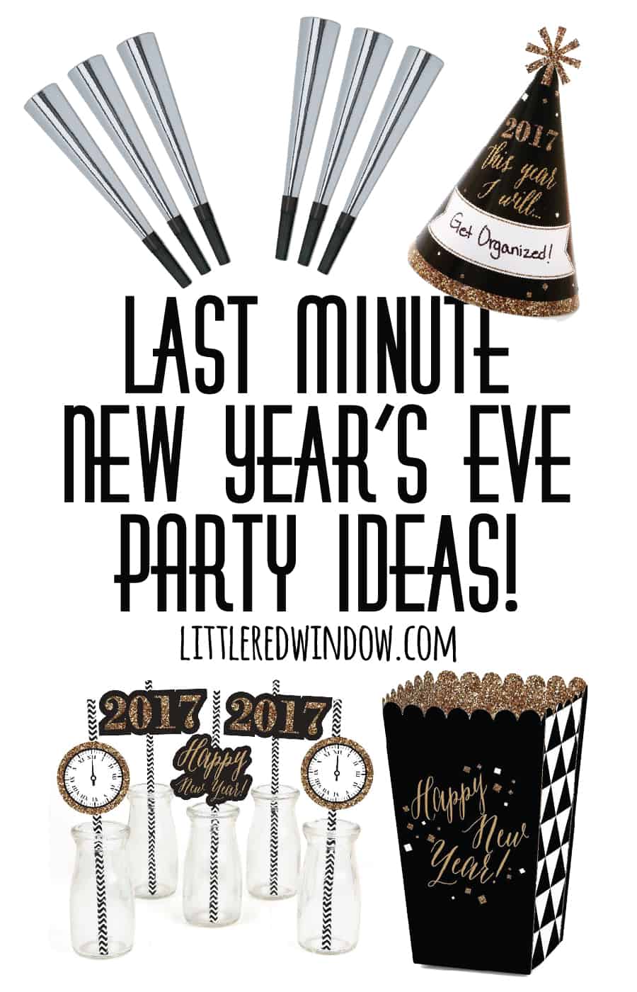 Last Minute New Year's Eve Party Ideas! | littleredwindow.com