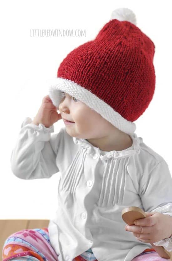 Little Santa Hat Knitting Pattern Little Red Window