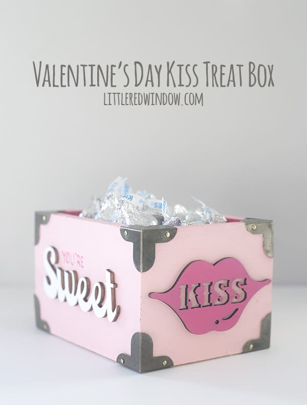 Cute Valentine's Day Kiss Treat Box! | littleredwindow.com