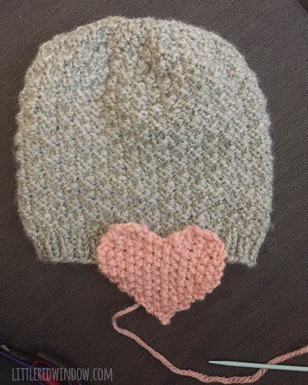 Valentine Heart Earflap Hat Knitting Pattern! | littleredwindow.com