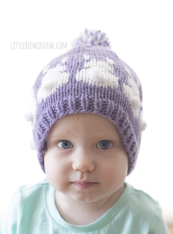 Fair Isle Easter Bunny Hat Knitting Pattern for babies and toddlers! | littleredwindow.com