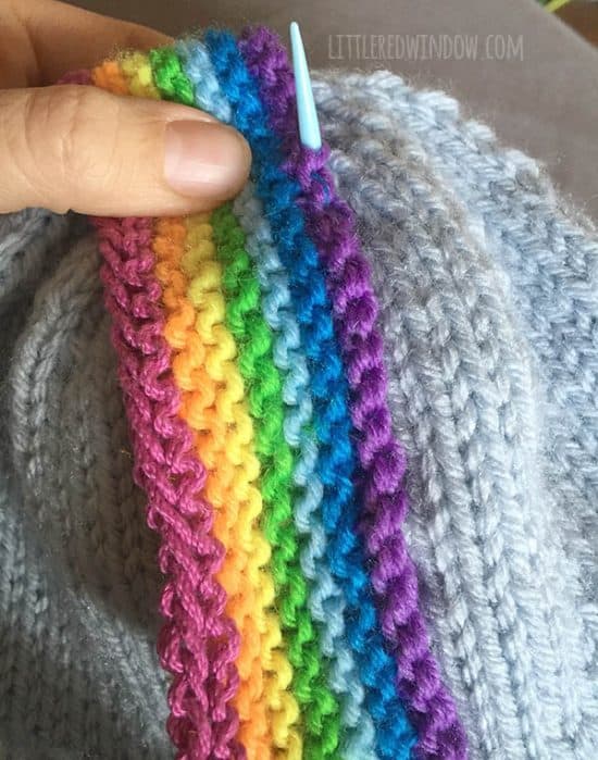 Over the Rainbow Hat Knitting Pattern - Little Red Window