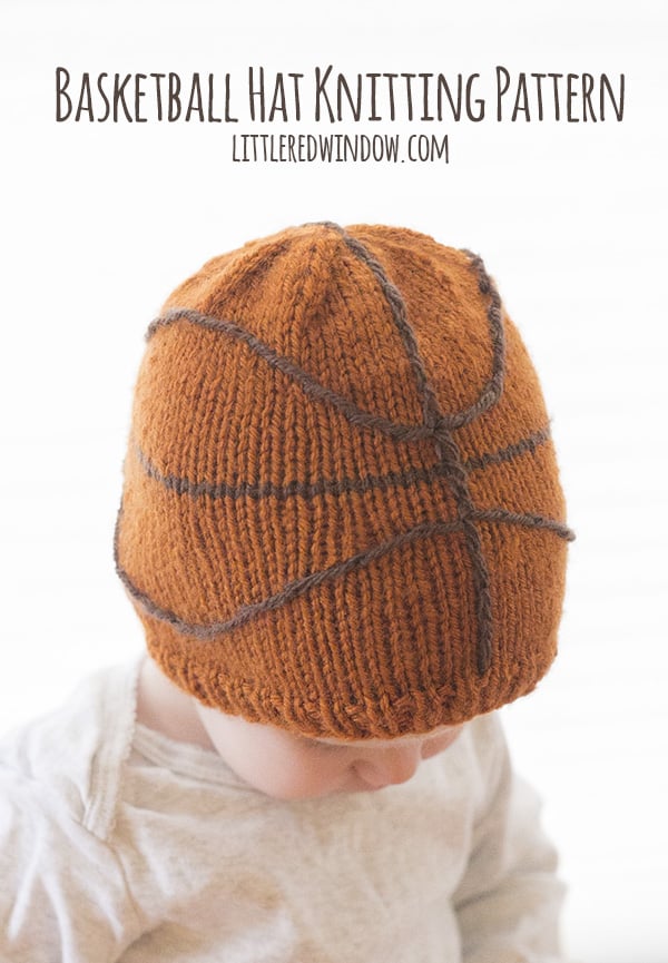 Little Basketball Hat Knitting Pattern for babies and toddlers! Get ready for the tournament!