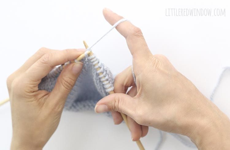 To kfb, after you knit one, leave the stitch on the left needle and insert the right needle through the BACK of the stitch.
